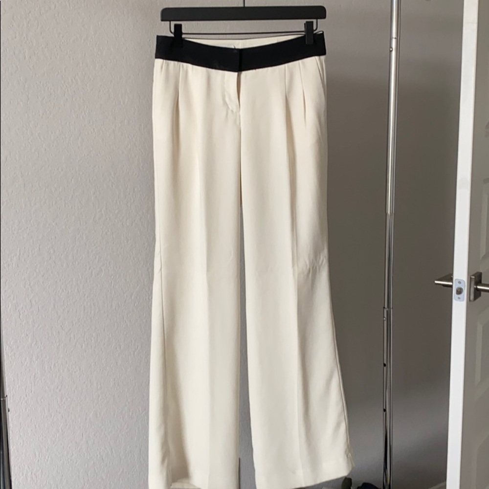 Cream Wide Leg Trouser